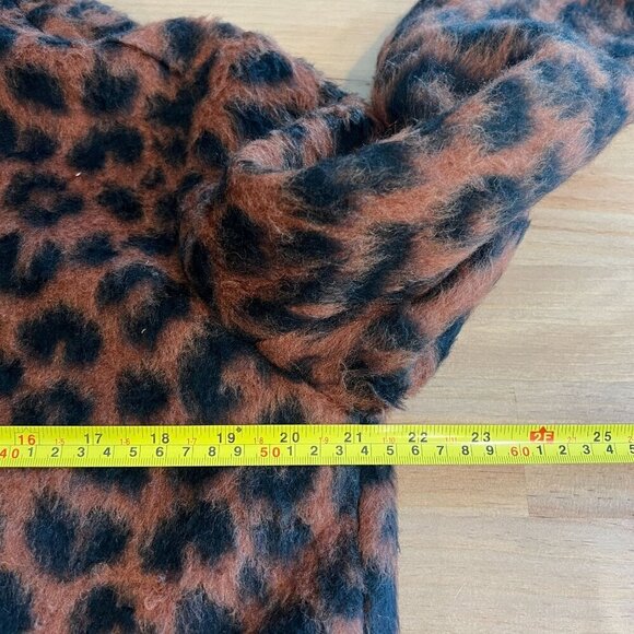 Marine Layer Stephanie Cocoon Coat Xtra Small XS in Cheetah Print - Picture 11 of 12